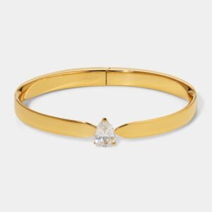 PEAR CZ SIDE HINGE BRACELET