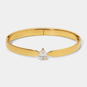 PEAR CZ SIDE HINGE BRACELET