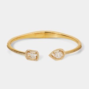 RADIANT CZ HALO HINGED BRACELET