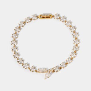 OFFSET CZ LINE BRACELET