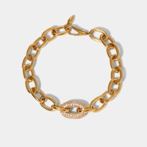 SINGLE PAVE LINK BRACELET
