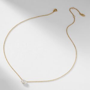 MODERN LOVE LARGE OVAL CZ NECKLACE