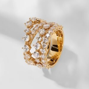 CRISSCROSS CZ RING