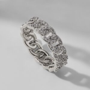 TWILIGHT PAVE CURB BAND RING
