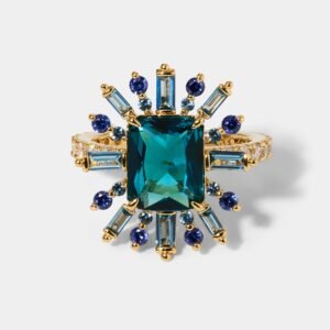 STELLAR MULTI STONE HALO RING