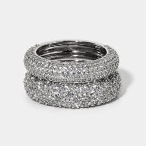 CRUSHED SET OF 2 RINGS